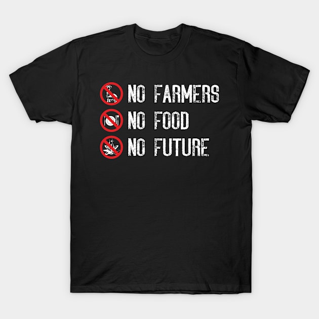 No Farmers No Food No Future T-Shirt by paola.illustrations